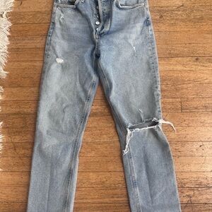 Citizens Of Humanity Distressed Denim Straight Jeans